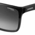 Carrera 5039/S 807-9O Unisex Sonnenbrille - Schwarzes Gestell, Dunkelgraue Verlaufsgläser