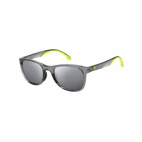 Carrera 8054/S KB7/T4 Unisex Sunglasses - Transparent Grey Frame, Silver Mirror Lenses