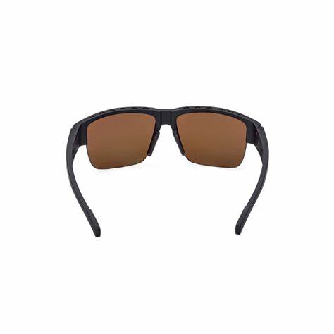 Adidas SP0070 05H Unisex Sport Sunglasses - Matte Black Frame, Brown Polarized Lenses