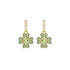 Swarovski 5670664 Idyllia Drop Earrings - Clover Design, Green Crystals, Gold-Tone Plated