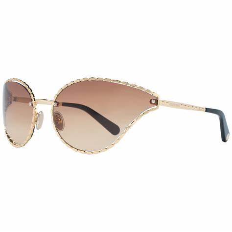 Roberto Cavalli RC1124 7133G Occhiali da sole Cat-Eye da donna - Montatura oro rosa, lenti rosa specchiate