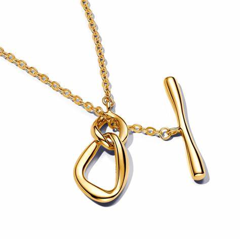 Pandora 363255C00-50 Collar en forma de T con círculos orgánicos