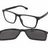 BOSS 1576/CS 807M9 Men's Eyeglasses with Clip-On - Black Frame, Grey Polarized Lenses