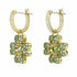 Swarovski 5670664 Idyllia Drop Earrings - Clover Design, Green Crystals, Gold-Tone Plated