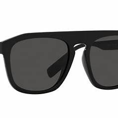 Burberry Wren BE4396U 3464/81 Unisex Sunglasses - Matte Black Frame, Dark Gray Polarized Lenses