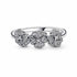 Pandora 190786C01-52 Triple Pansy Flower Ring - Sterling Silver, Size 52