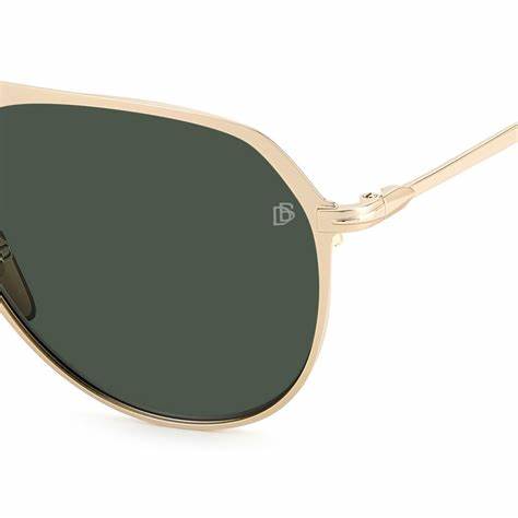 Occhiali da sole David Beckham DB 7095/G/S AOZ Uomo - Montatura oro opaco, lenti verdi