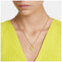 Swarovski 5647553 Iconic Swan Pendant Necklace - Yellow Crystals, Gold-Tone Plated