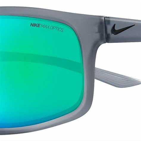 Nike Adrenaline M EV1113 013 Unisex Rectangular Sunglasses – Matte Wolf Gray Frame, Gray-Green Lenses