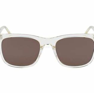 Calvin Klein CK21507S 740 53 Unisex Square Sunglasses - Crystal Light Yellow Frame, Grey Gradient Lenses