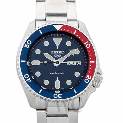 Seiko 5 Sports SRPD53K1 Men's Automatic Watch, Blue Dial, Stainless Steel Bracelet