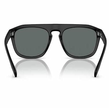 Burberry Wren BE4396U 3464/81 Unisex Sunglasses - Matte Black Frame, Dark Gray Polarized Lenses