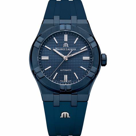 Maurice Lacroix AI6007-PVC00-430-4 Men's Aikon Automatic 39mm Blue PVD Limited Edition Watch