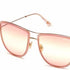 Occhiali da sole Tom Ford FT0759 28Z - Montatura in oro rosa lucido, lenti rosa sfumate