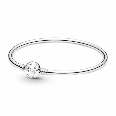 Pandora 590009C01-19 Moments Stars & Galaxy Bangle - Sterling Silver,19cm