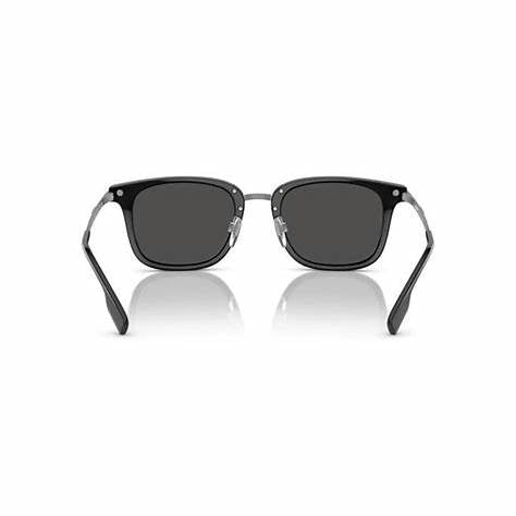 Burberry Peter BE4395 3001/87 Unisex Sunglasses - Black Frame, Dark Grey Lenses