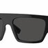 Burberry Micah BE4397U 3001/87 Unisex Sunglasses - Black Frame, Dark Gray Lenses