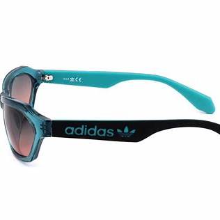 Adidas Originals OR0021 5887W Unisex Sunglasses - Shiny Turquoise Frame, Gradient Brown Lenses