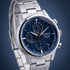 Seiko SSB387P1 Herren-Titan-Chronographenuhr, blaues Zifferblatt, Titanarmband