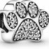 Pandora 791714CZ Sparkling Paw Print Charm - Sterling Silver & Cubic Zirconia