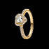 Title: Pandora 168421C01-54 Elevated Heart Ring - 14k Gold-Plated, Size 54