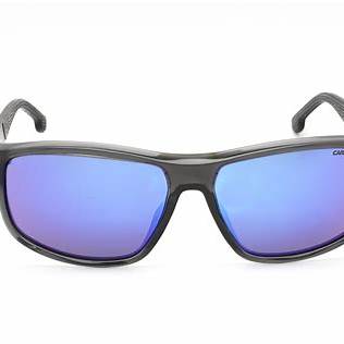 Carrera 8038/S 09V/Z0 Men's Sunglasses - Greyish Blue Frame, Blue Lenses