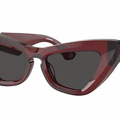 Burberry BE4421U 4128/87 Women's Sunglasses - Bordeaux Frame, Dark Grey Lenses