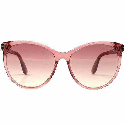 Tom Ford FT0787 72T Occhiali da sole da donna - Montatura trasparente lucida rosa antico, lenti rosa sfumate