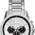 Armani Exchange AX1742 Men's Chronograph Watch - Silver Stainless Steel Bracelet, Silver Dial