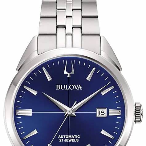 Bulova 96B425 Orologio automatico Sutton da uomo - Cassa in acciaio inossidabile da 41,5 mm, quadrante blu, bracciale in acciaio inossidabile