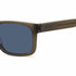 BOSS 1569/S 09Q-KU Men's Sunglasses - Transparent Dark Brown Frame, Solid Dark Blue Lenses