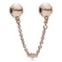 Pandora 787636CZ-05 Rose Gold Embossed Hearts Safety Chain - 5cm