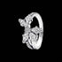 Pandora 193023C01-56 Sparkling Asymmetrical Herbarium Cluster Ring