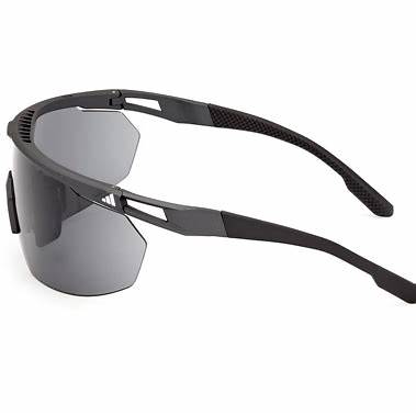 Adidas SP0095 02A Unisex Sport Sunglasses - Matte Black Frame, Smoke Lenses