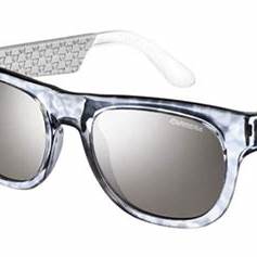 Carrera 5006 1UJ-SS Unisex Sunglasses - Transparent Grey Frame, Silver Mirror Lenses