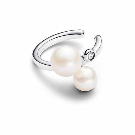 Pandora 293151C01 Duo Treated Freshwater Cultured Pearls Ear Cuff