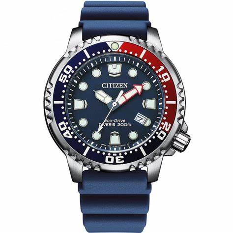 Citizen BN0168-06L Men's Promaster Eco-Drive Diver Watch - 44mm Blue Dial, Polyurethane Strap Mod. Bn0168-06L