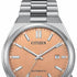 Citizen NJ0159-86Z Men's Tsuyosa Automatic Watch, Salmon Dial, Stainless Steel Bracelet