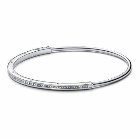 Pandora 592313C01-1 Pulsera con pavé I-D - Plata de ley
