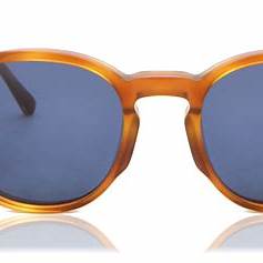 Ted Baker TB1651 50107 Men's Sunglasses - Gloss Honey Tortoise Frame, Blue Lenses