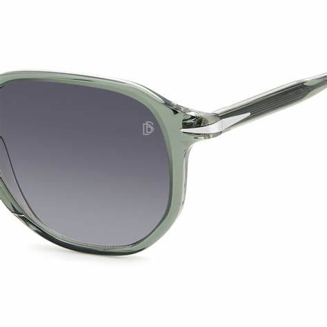 DAVID BECKHAMDavid Beckham DB 1140/S B59 - 9O 50 Men's Sunglasses - Green Crystal Frame, Dark Grey Shaded LensesEYEWEAREcecile