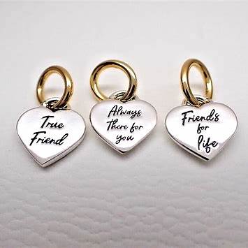 Pandora 762722C00 Dije de Amistad Triple Dividible en Dos Tonos