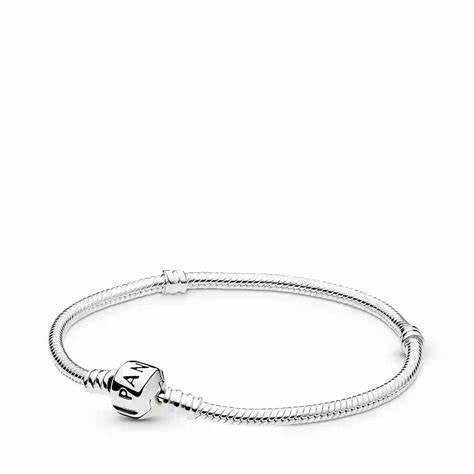 Pandora 590702HV-20 Moments Snake Chain Bracelet - Sterling Silver, 20 cm