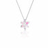 Swarovski 5662493 Gema Pendant Necklace - Pink Flower, Rhodium-Plated