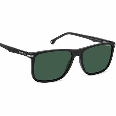 Carrera 298/S 003-UC Men's Sunglasses - Matte Black Frame, Polarized Green Lenses