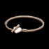 Pandora 589285C00-18 Moments Heart T-Bar Snake Chain Bracelet - 14k Rose Gold-Plated, 18cm