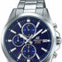 Casio Edifice EFV-560D-2AVUEF Herren-Chronographenuhr aus Edelstahl mit blauem Zifferblatt