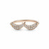 Pandora 189533C01-54 Sparkling Leaves Ring - 14k Rose Gold-Plated, Size 54