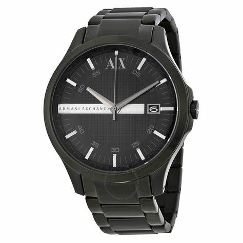 Reloj Armani Exchange AX2104 para Hombre Hampton con Esfera Negra y Acero Inoxidable con Baño de Iones Negro