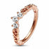 Pandora 182232C01-48 Regal Swirl Tiara Ring - 14k Rose Gold-Plated, Size 48